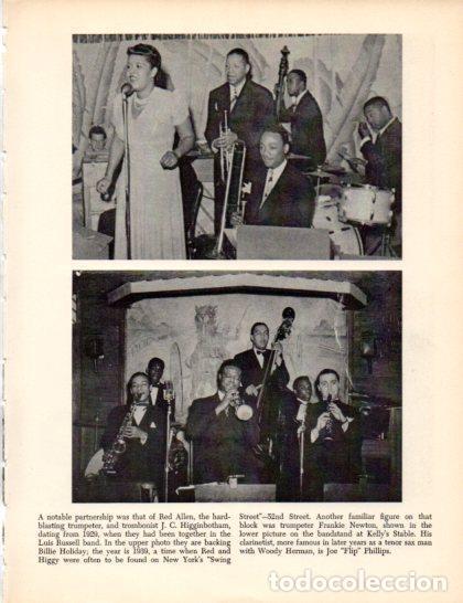 Postais: LAMINA V50333: Red Allen with Billie Holiday in 1936 upper photo - Orrin Keepnews