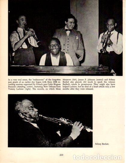 Postales: LAMINA V50340: Tommy Ladnier, Mee Mezzrow, James P. Johnson and Sidney Bechet in 1938. Recording ses