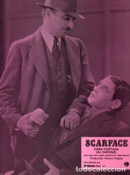 Postais: LAMINA V50412: Scarface cara cortada, Al Capone. Paul Muni, Ann Dvorak y George Raft. N&ordm; 2 - NULL