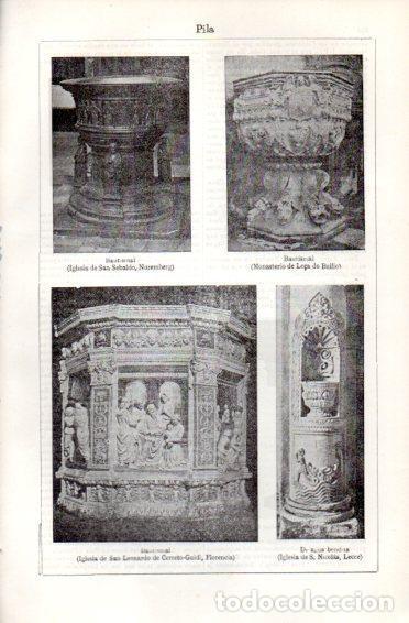 Postais: LAMINA V49754: Pila bautismal Iglesia de San Leonardo Florencia y San Sebaldo Nuremberg - Varios