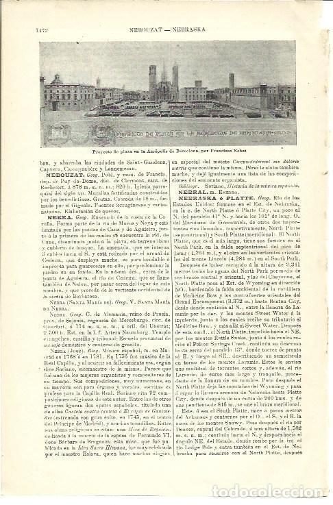 Postkarten: LAMINA ESPASA 40144: Proyecto de plaza de la Acropolis de Barcelona - Varios