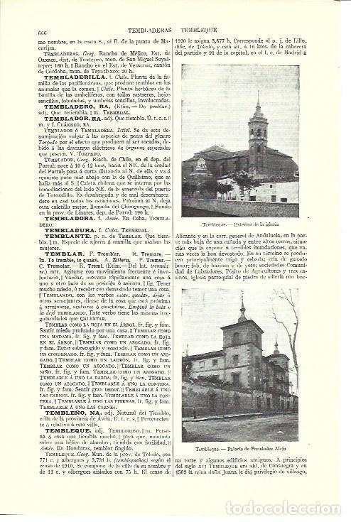 Postkarten: LAMINA ESPASA 40163: Iglesia y Palacio de Tembleque, Toledo - Varios
