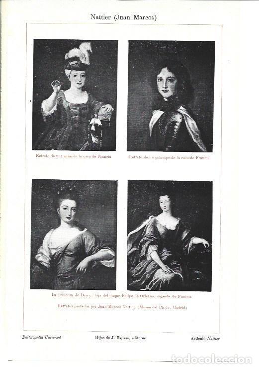 Postales: LAMINA ESPASA 40114: Retratos por Nattier en el Museo del Prado - Varios