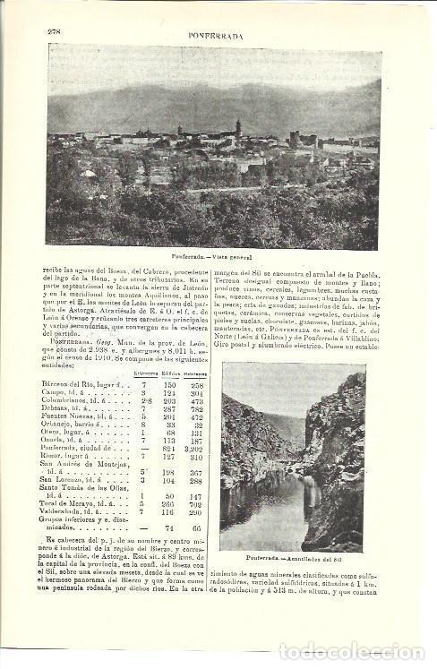 Postcards: LAMINA ESPASA 40309: Vista general de Ponferrada - Varios