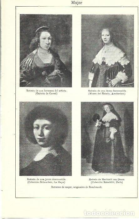 Postais: LAMINA ESPASA 39891: Retratos de mujer por Rembrandt - Varios