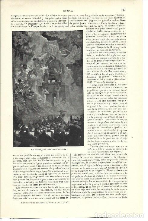 Cartoline: LAMINA ESPASA 40041: La Musica, por Laurens - Varios