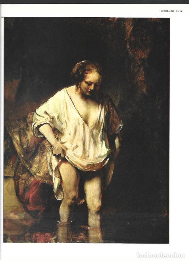 Postales: LAMINA 40428: Joven ba&ntilde;andose en un arroyo, por Rembrandt - Varios
