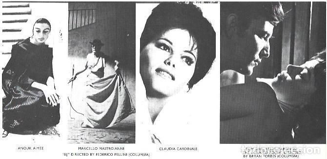 Cartoline: VARIOS 7231: Anouk Aimee, Marcello Mastroianni, Claudia Cardinale y Tom Bell - NULL