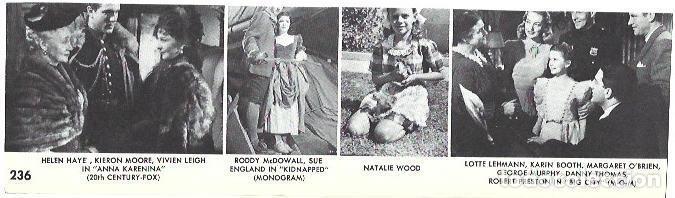 Postais: VARIOS 7258: Escenas de Anna Karerina, Kidnapped, Natalie Wood y Big City - NULL