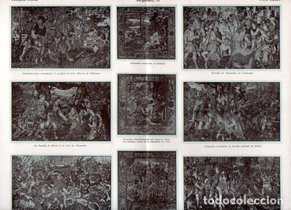 Postales: LAMINA V50865: Alejandro, serie de tapices de la Real Casa espa&ntilde;ola - Varios
