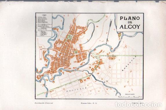 Postkarten: LAMINA V50464: Plano de Alcoy, Alicante - Varios