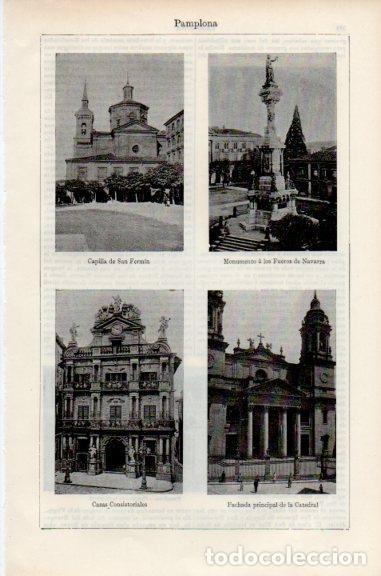 Postkarten: LAMINA V51057: Vistas de Pamplona - Varios.