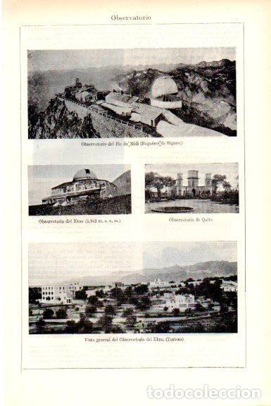 Postkarten: LAMINA V51737: Observatorio en Quito, Etna, y Tortosa - Varios.