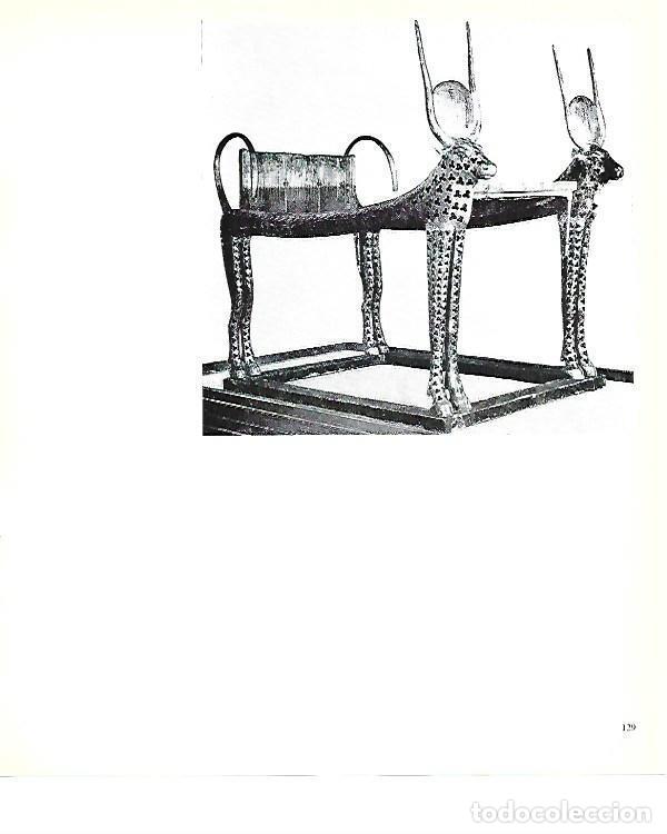 Postcards: LAMINA 40796: Lecho portatil de la tumba de Tutankhamon - Christiane Desroches-Noblecourt