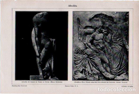 Cartoline: LAMINA ESPASA V52170: Afrodita de Cirene, Afrodita y Eros - Varios