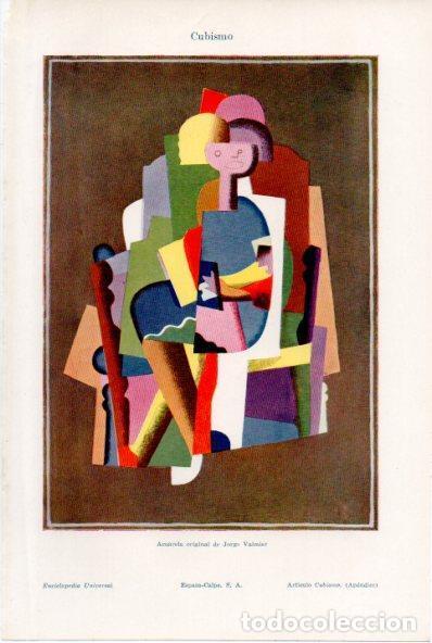 Postales: LAMINA ESPASA V52103: Cubismo, acuarela de Jorge Valmier - Varios