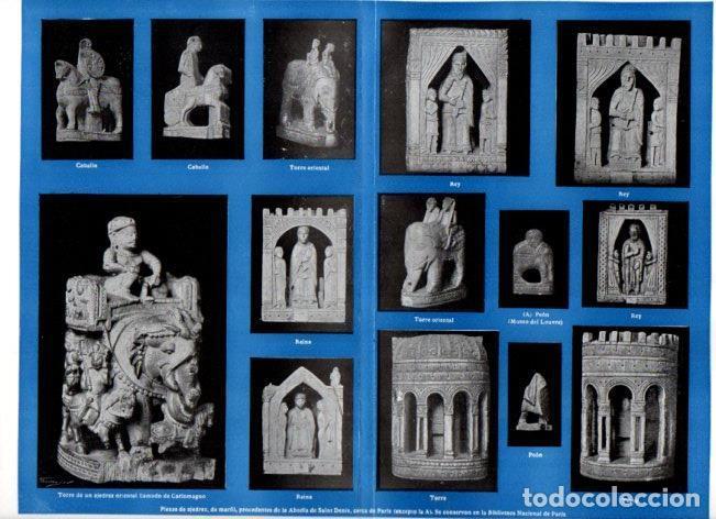 Postales: LAMINA ESPASA V52282: Piezas de ajedrez de la Abadia de Saint Denis - Varios