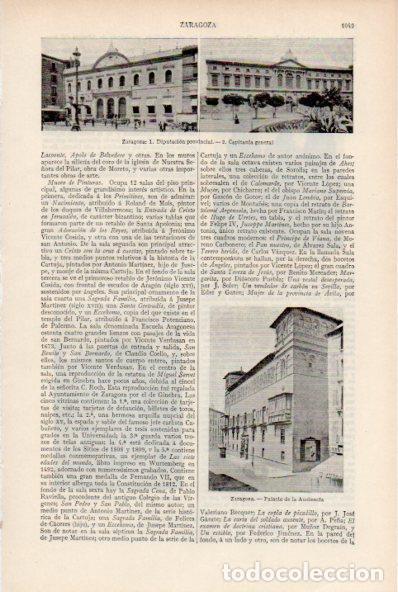 Cartoline: LAMINA ESPASA V51980: Diputacion y Capitania General en Zaragoza - Varios