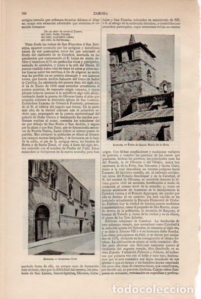 Cartoline: LAMINA ESPASA V51966: Torre de Santa Maria de la Orta en Zamora - Varios