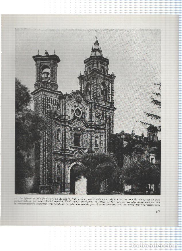 Postkarten: Lamina: La iglesia de San Francisco en Acatepec