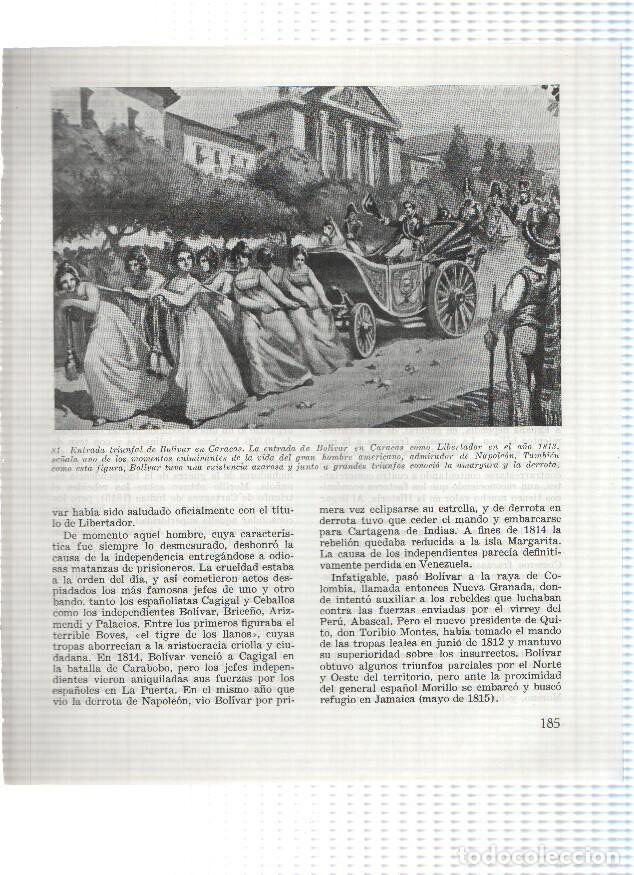 Postkarten: Lamina: Entrada de Bolivar en Caracas