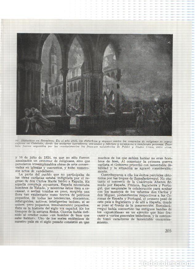 Postkarten: Lamina: Disturbios en Barcelona en 1835 y Primer levantamiento Carlista