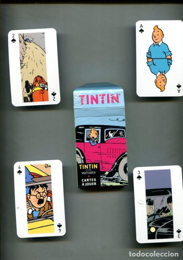 Postales: Cartes a Jouer: Tintin et les voitures - Herge
