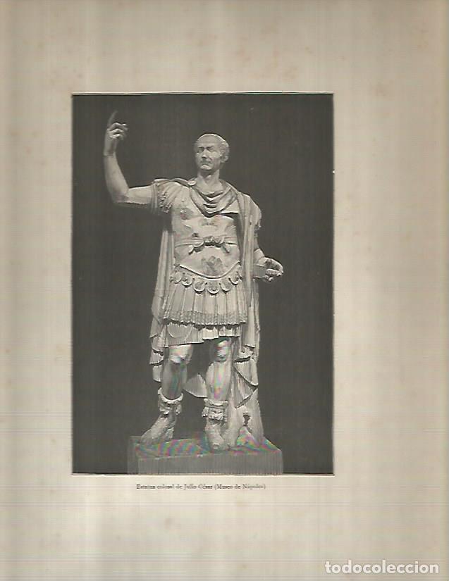 Cartes Postales: LAMINA 9607: Julio Cesar estatua del Museo de Napoles - Varios