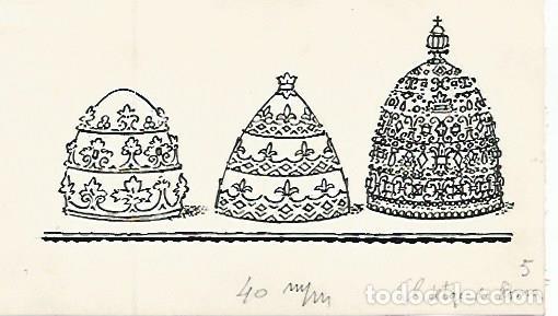 Postais: DIBUJO 3643: BOCETO NUMERO 5 EN TINTA NEGRA PARA EL SETGE DE ROMA - D IVORI