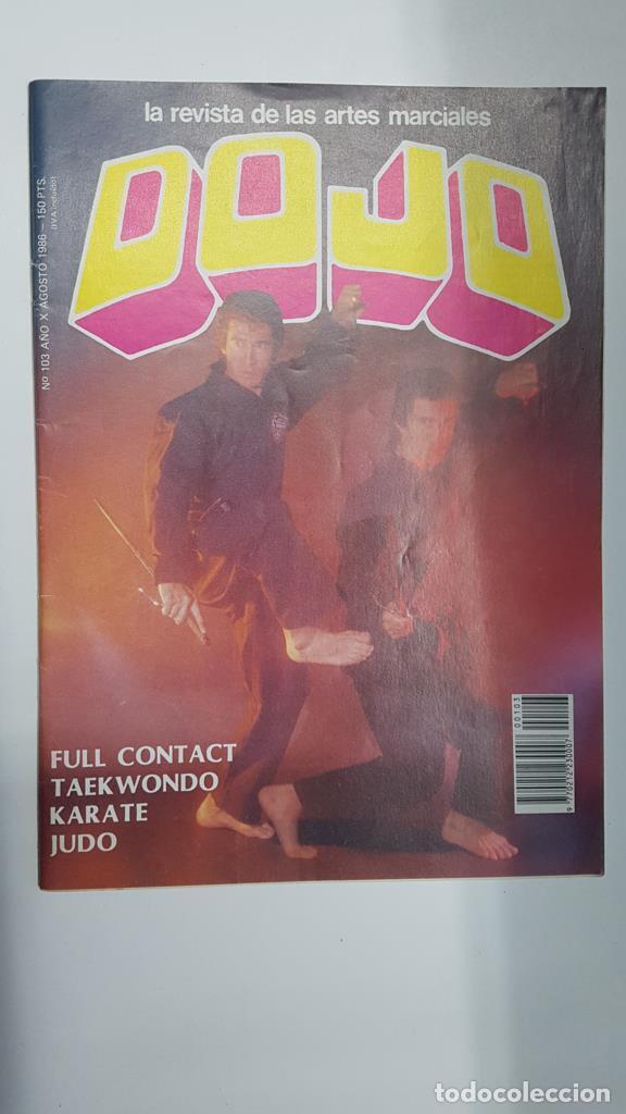 Postales: Revista: Dojo num 103, a&ntilde;o X, agosto 1986. Revista Artes Marciales. Poster de Raul Gutierrez 6&ordm; Dan