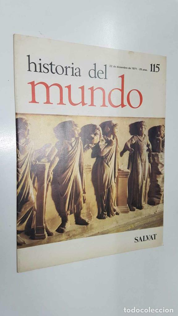Postales: Salvat: Historia del mundo fasciculo 115 (22-12-71). Contracubierta: San Pedro distribuyendo bienes
