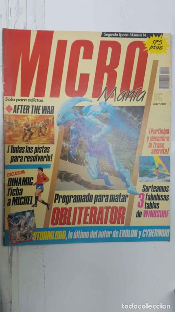 Postales: Revista Micromania Segunda Epoca num 14, A&ntilde;o V julio 1989. Tema portada Obliterator - NULL