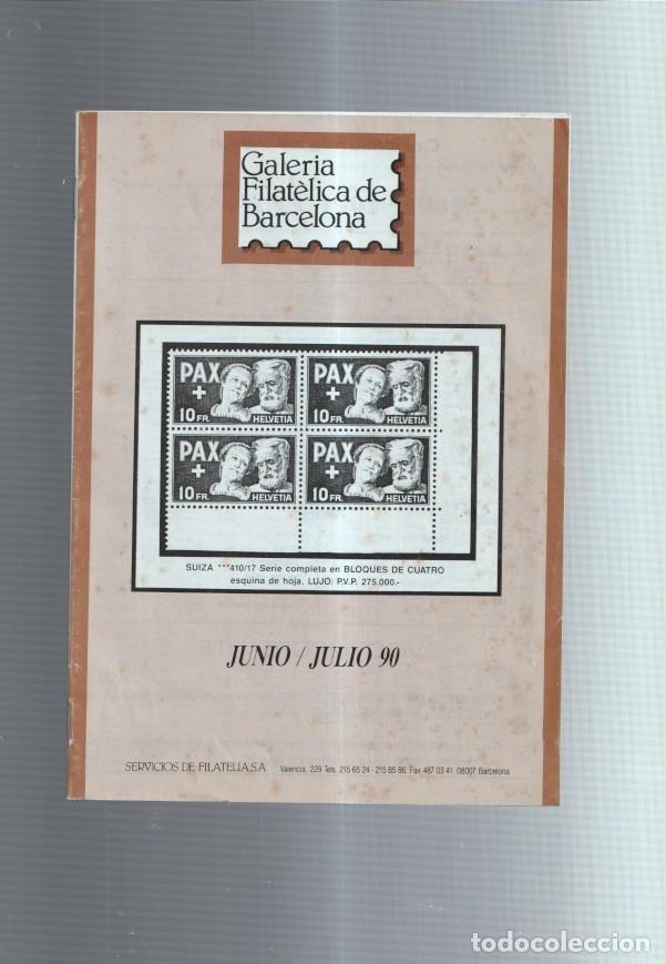 Postais: Galeria Filatelica de Barcelona: Catalogo junio/julio 1990 - Varios