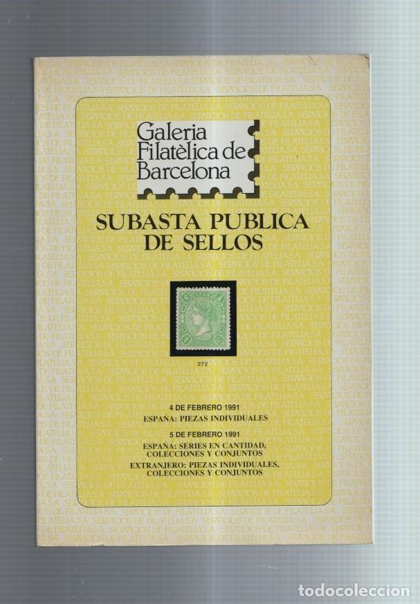 Postales: Galeria Filatelica de Barcelona: Subasta publica 4 febrero 1991 - Varios