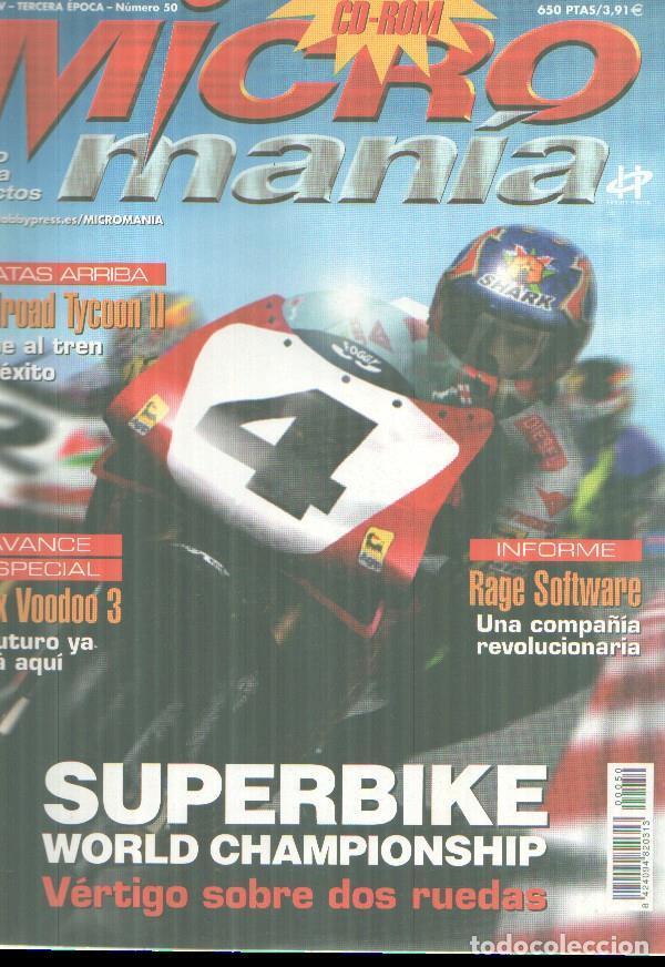 Postales: Micromania, 3&ordf; epoca numero 50, sin el CD ROM, conserva el suplemento - Varios