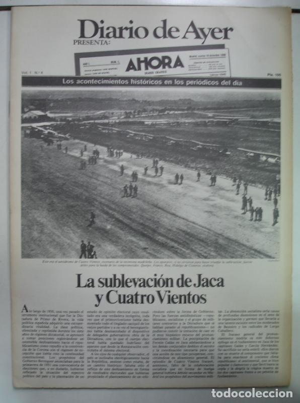 Postales: Diario de Ayer: reproduccion facsimil periodicos epoca entrega numero 4: Ahora - Varios