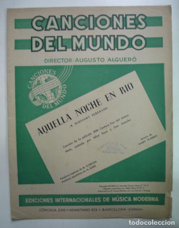 Postales: Canciones del Mundo: aquella noche en rio - Augusto Alguero