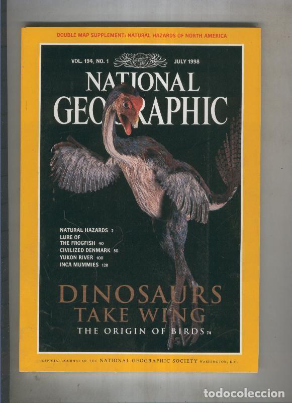 Cartoline: National geographic 1998 July: Dinosaurs take wing the origin of birds - Varios
