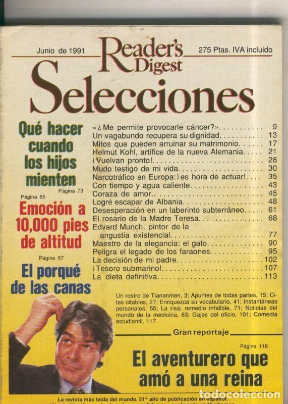 Postales: Selecciones del Readers Digest numero 607, junio 1991 - Varios
