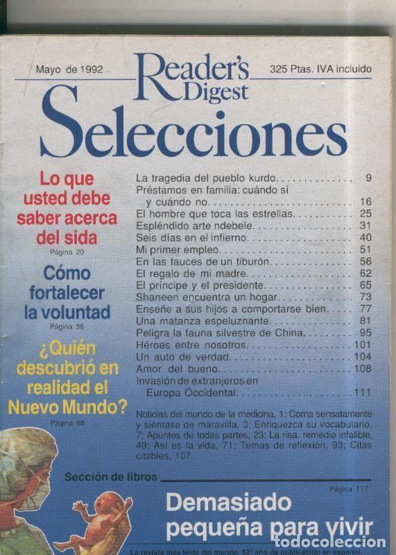 Postales: Selecciones del Readers Digest: 1992 mayo - Varios