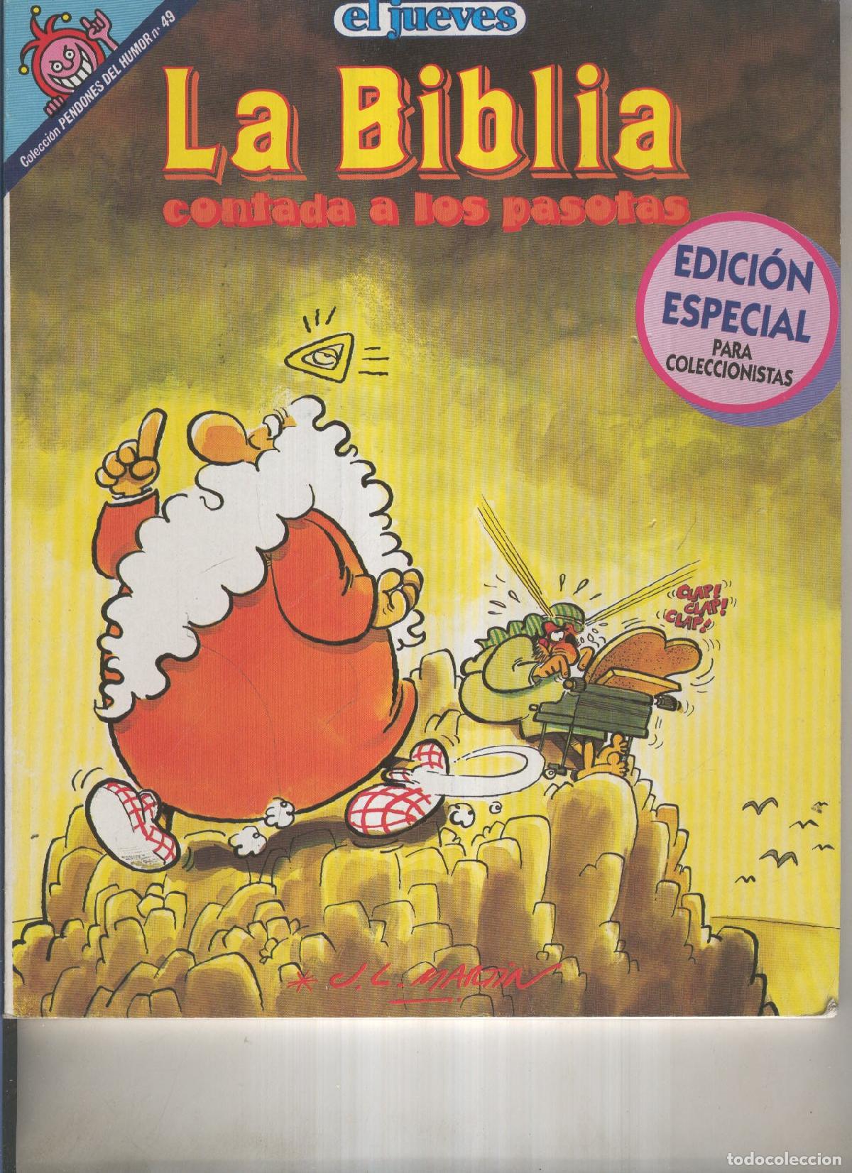 Postales: EL JUEVES: La Biblia contada a los pasotas (numerado 03 en trasera) - J L MARTIN