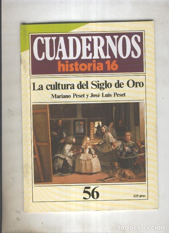 Cartoline: Cuadernos Historia 16 numero 056:La cultura el siglo de oro - Mariano Peset y Jose Luis Peset