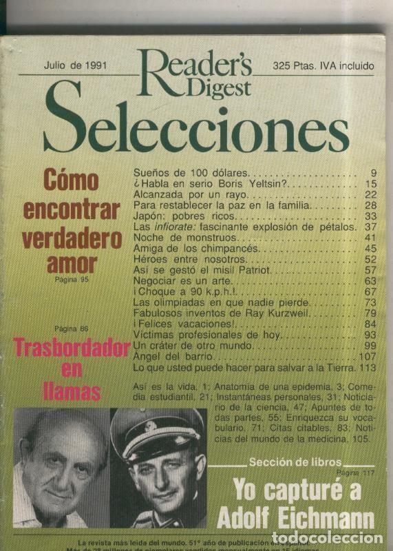 Postales: Selecciones del Readers Digest numero 608, julio 1991 - Varios