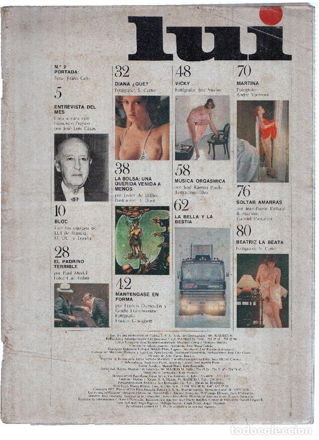 Postales: Revista: LUI, A&ntilde;o 1, Numero 09: Vicky - NO TIENE PORTADA NI CONTRAPORTADA (Edicion ESPA&Ntilde;OLA) - Vario