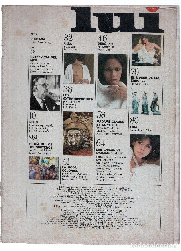 Postales: Revista: LUI, A&ntilde;o 1, Numero 08: dEBORAH - NO TIENE PORTADA NI CONTRAPORTADA (Edicion ESPA&Ntilde;OLA) - Var