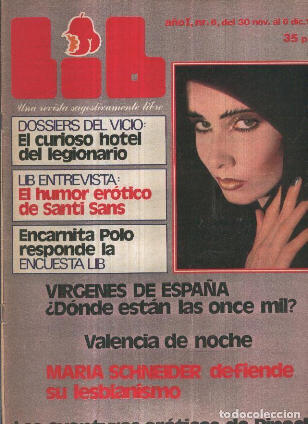 Postkarten: LIB una revista sugestivamente numero 006: Virgenes de Espa&ntilde;a-Valencia de noche-Maria Schenider-Pino