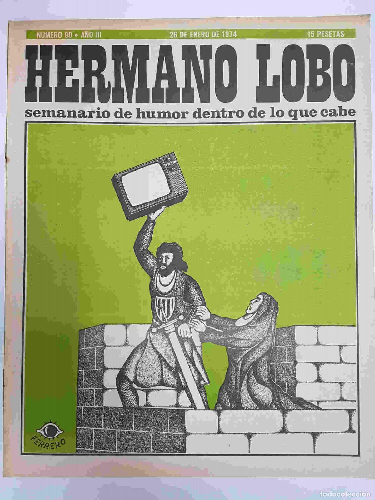 Postais: Hermano Lobo numero 090: portada de Ferrero - Forges-Gila-Summers-etc