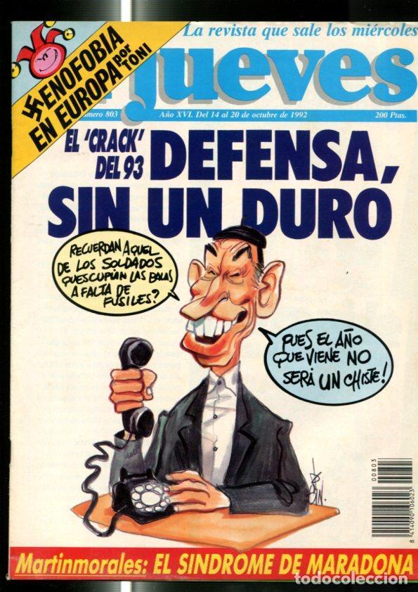 Postales: El Jueves revista semanal numero 0803: Defensa sin un duro, pagina central caricatura de Alien 3 - V