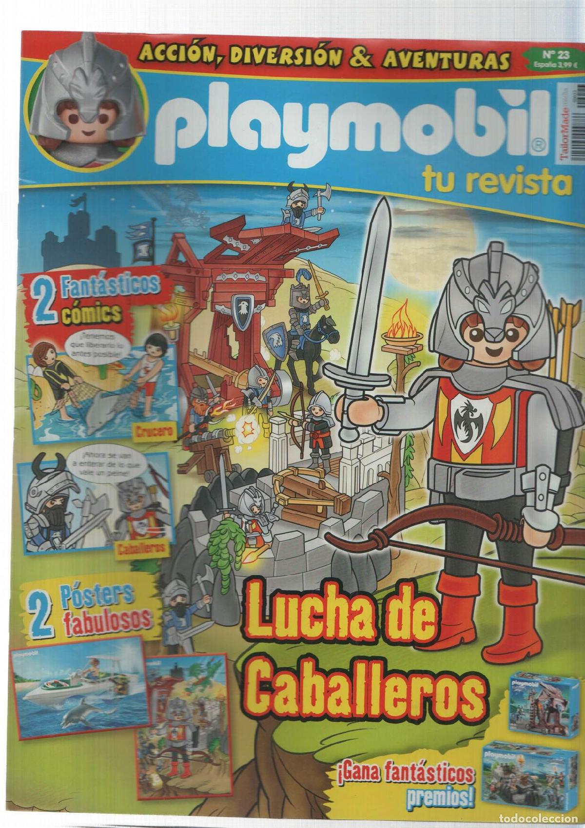 Postales: TailorMade media: Lucha de caballeros - Revista Playmobil numero 23. No incluye Figura ni Dvd