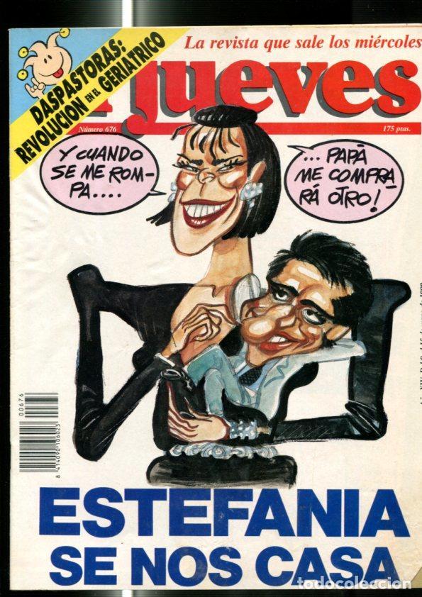 Postais: El Jueves revista semanal numero 0676: Estefania se nos casa, , pagina central caricatura de La Diva